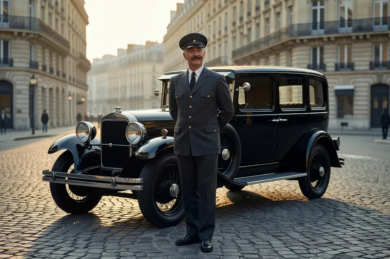 Chauffeur de taxi russe blanc à Paris dans les années 1920