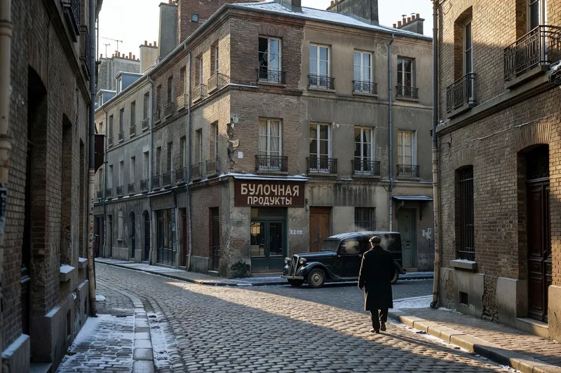 Rue du quartier russe de Billancourt à Paris dans l'entre-deux-guerres